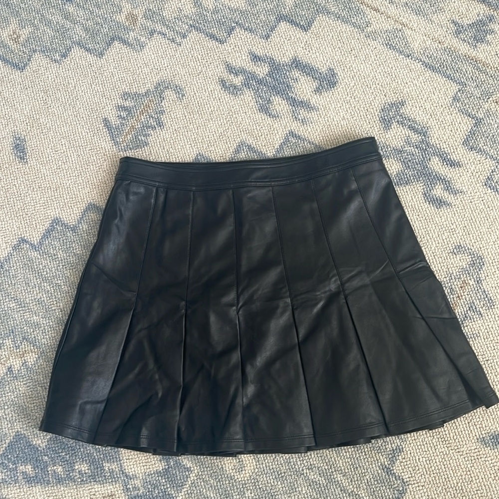 Pilcro pleated leather skirt size 14. Never worn.